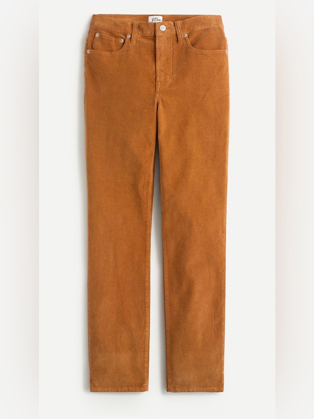 J. Crew Women's Straight-Leg Corduroy Pants in Golden Brandy